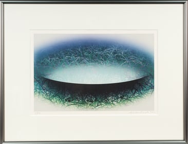 Susumu Endo (Japanese, 1933-2024) Signed Modernist Lithograph