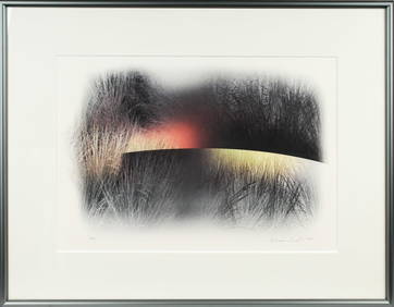 Susumu Endo (Japanese, 1933-2024) Signed Modernist Lithograph (1 of 6)