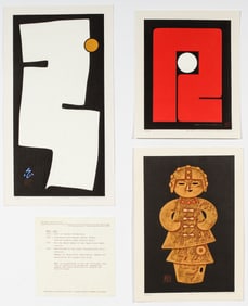 Haku Maki (Japanese, 1924-2000) Three Signed Woodblock Prints