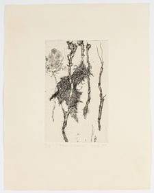 Juvenal Sanso (Filipino/Spanish, B. 1929) Signed Etching "Fleur et Racine"