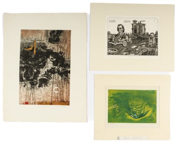 Three Signed Etchings, Earle Bracken, Dennis Corrigan, Terry Haass