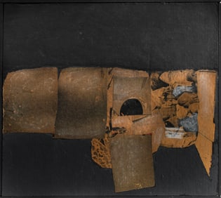 Rudolf Baranik (Lithuanian, 1920-1988) Collage 'Roman' 1975