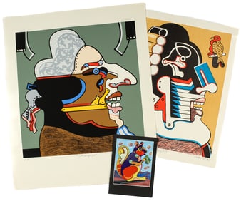 Simon Dittrich (German, 1940-2024) Two Signed Artist's Proof Color Lithograph Prints, Gallery