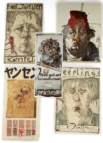 Horst Janssen (German, 1925-1995), Five Signed Exhibition Posters