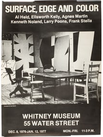 Whitney Museum Exhibition Poster 1977, Frank Stella, Larry Poons Etc.