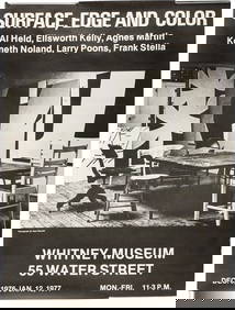 Whitney Museum Exhibition Poster 1977, Frank Stella, Larry Poons Etc. (1 of 3)