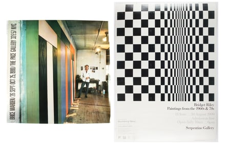 Brice Marden Pace Gallery, Bridget Riley Serpentine Gallery, Modern Art Posters