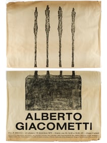 Alberto Giacometti (Swiss/French, 1901-1966) Large Villa Medici, Rome 1970 Exhibition Poster