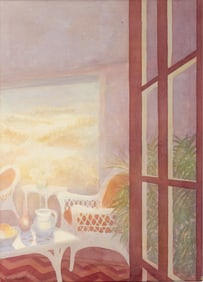 Cecelia Burnett (American, Contemporary) French Door V, Acrylic on Canvas Painting