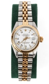 Rolex Lady's Datejust Stainless Steel & 18 Karat Yellow Gold Bracelet Watch