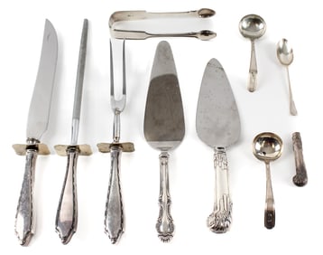 Sterling Silver Including Hollow-Handled Pie Servers,Carving Set, Weidlich Silver, Mary Chawer