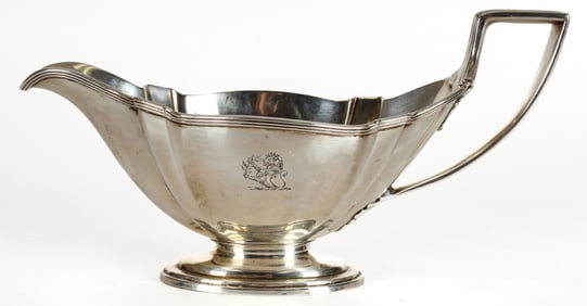 Sterling Silver Sauce or Gravy Boat, Gorham Manufacturing Co., Plymouth Pattern