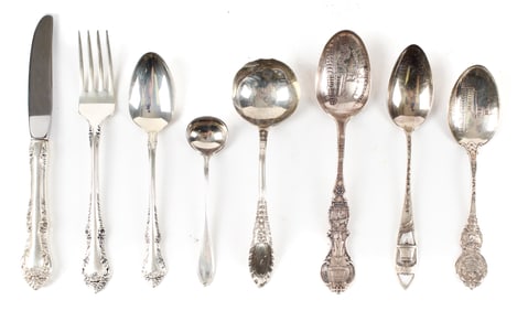 Sterling Silver Souvenir Spoons Etc.