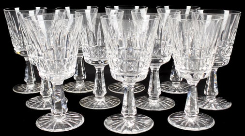 Eleven Waterford Crystal Kylemore Water Goblets