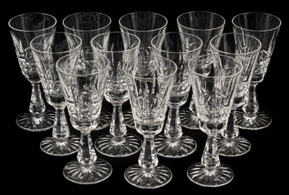 Twelve Waterford Crystal Kylemore Sherry Glasses
