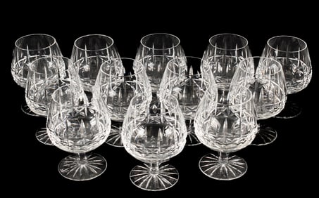 Twelve Waterford Crystal Kylemore Brandy Snifters
