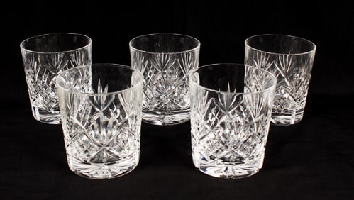 Tiffany Cut Crystal Newport Double Old Fashioned Glasses
