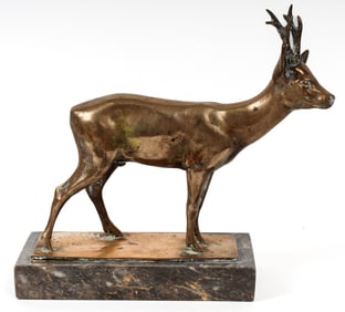 Martin Meyer-Pyritz (German, 1870-1942) Bronze Deer Sculpture