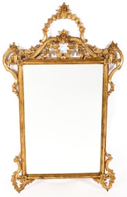 Large Italian Florentine Giltwood Mirror