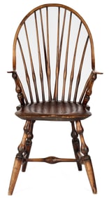Amos Allen (American, 1774-1856) Windsor Continuous Arm Brace-back Armchair