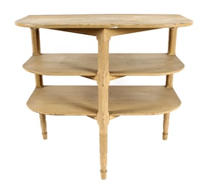 Connecticut Yellow Ochre Painted Three-Tier Serving Table
