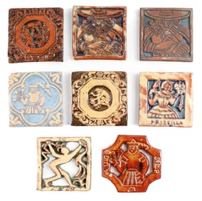 Mercer Moravian Pottery Art Tiles
