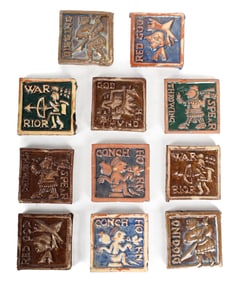 Mercer Moravian Pottery Aztec / Pre-Columbian Art Tiles