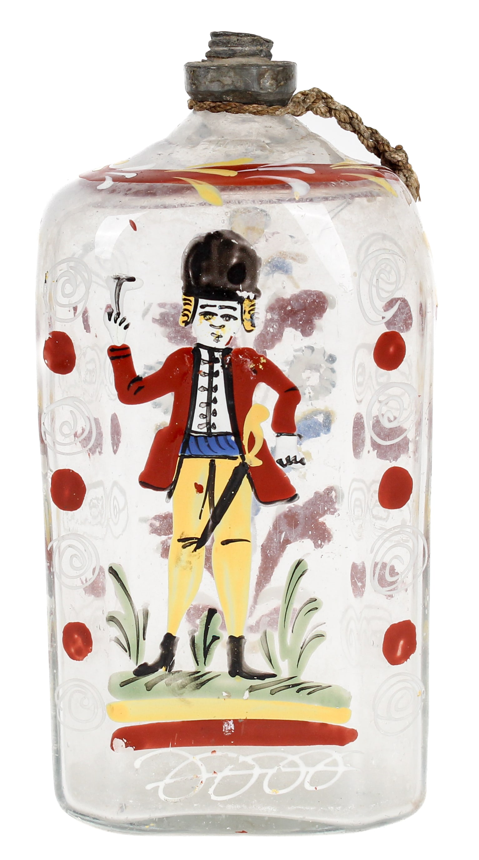 18th Century Stiegel-Type Bottle/Flask (1 of 6)