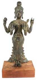Thai Bronze Sculpture of a Bodhisattva, 17th/18th century