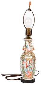 Chinese Export Rose Medallion Lamp