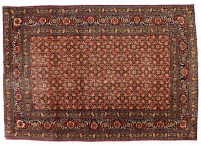 Persian Senneh Rug, Early 20th C., 6.7' x 4.8'