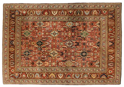 Persian Mahal Rug, 6' x 4.1'