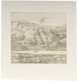 Gillian Pederson-Krag (American, B. 1938) Welsh Landscape, Signed Etching