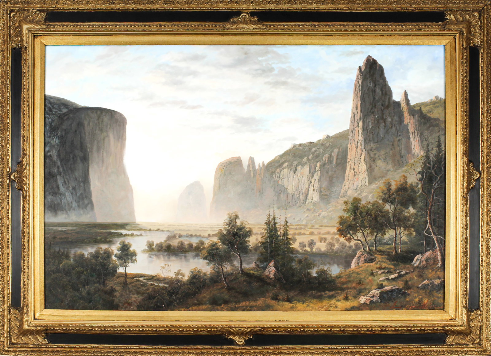 E. Ponthier (American, 20th C.) Yosemite Valley Landscape Painting (1 of 6)