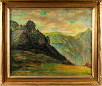 Joseph Tepper (American, 1887-1977) Mountain Landscape, Oil on Canvas
