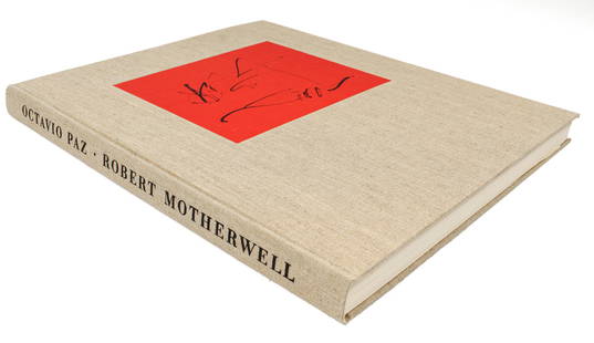 Robert Motherwell Three Poems Octavio Paz Limited Editions Club: Description: "Thee Poems" or "Tres Poemas" by Octavio Paz with illustrations by Robert Motherwell. The clamshell box and book bound in Irish linen, containing 27 mounted lithographs and an additional