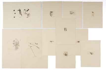 George Stuempfig (American, 20th C.) 11 Surreal Etchings