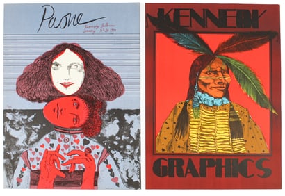 Two Peter Paone Kennedy Gallery Lithographic Exhbition Posters