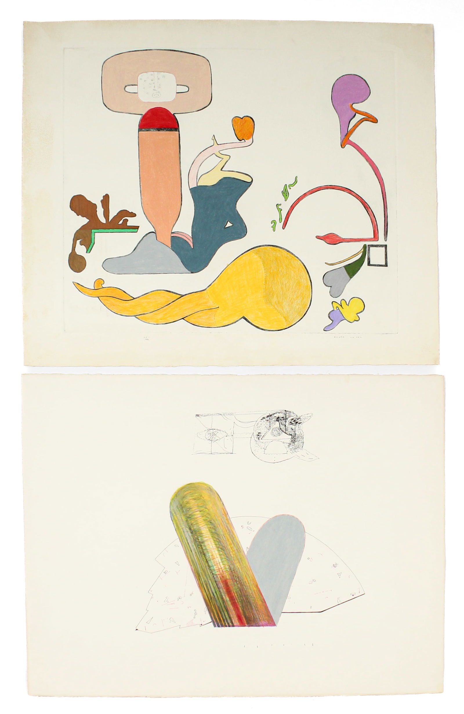 Rodger LaPelle (American, 1936-2020) Two Abstract Mixed Media Works (1 of 5)