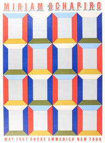 Miriam Schapiro 1967 Silver Windows Exhibition Poster