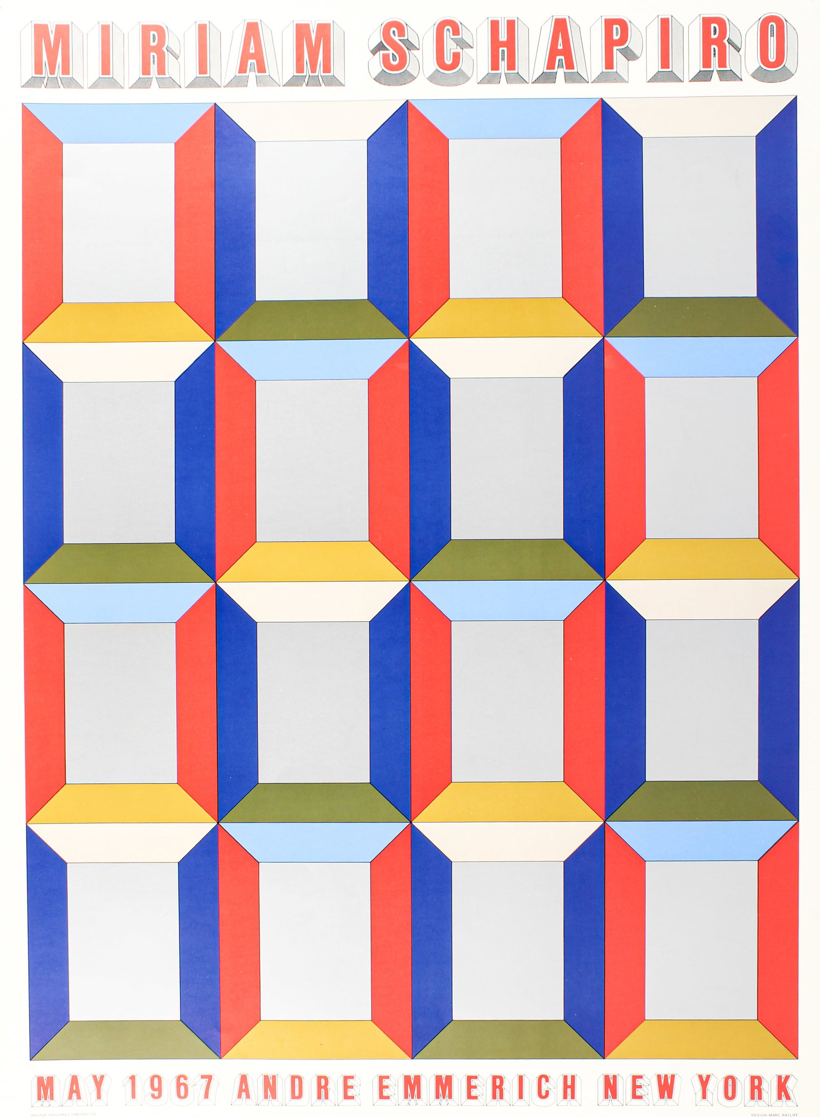 Miriam Schapiro 1967 Silver Windows Exhibition Poster (1 of 3)