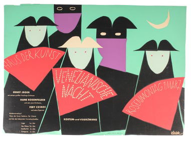 Ernst Klinger, Venezianische Nacht, 1954 Poster