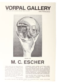 M.C. Escher Vorpal Gallery 1970 Lithographic Exhibition Poster