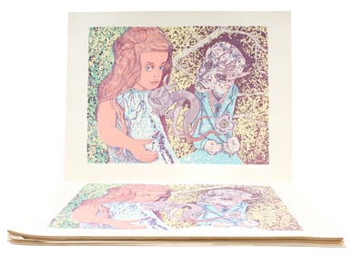 Leo Russell (American, 1917-1985) 63 Surreal Serigraphs