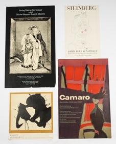 Modern Art Lithographic Posters, Galerie Der Spiegel, Robert Motherwell, Saul Steinberg, Camaro