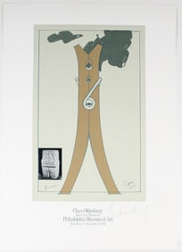Claes Oldenburg Signed Lithographic Exhibition Poster, Object into Monument