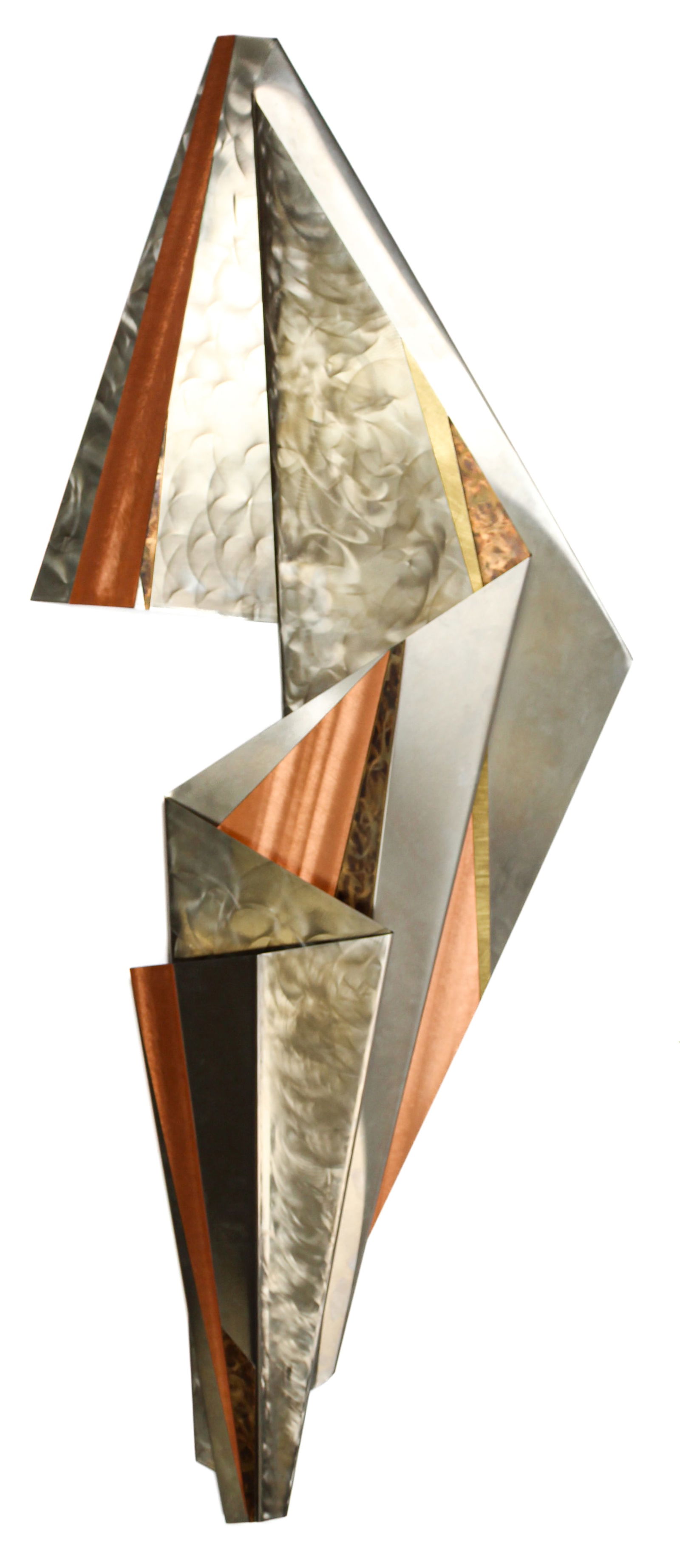 Marsha Lega, Modernist Mixed Metal Wall Sculpture (1 of 9)