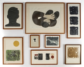 Richard Kemble (American, 1932-2007) Eight Woodcuts