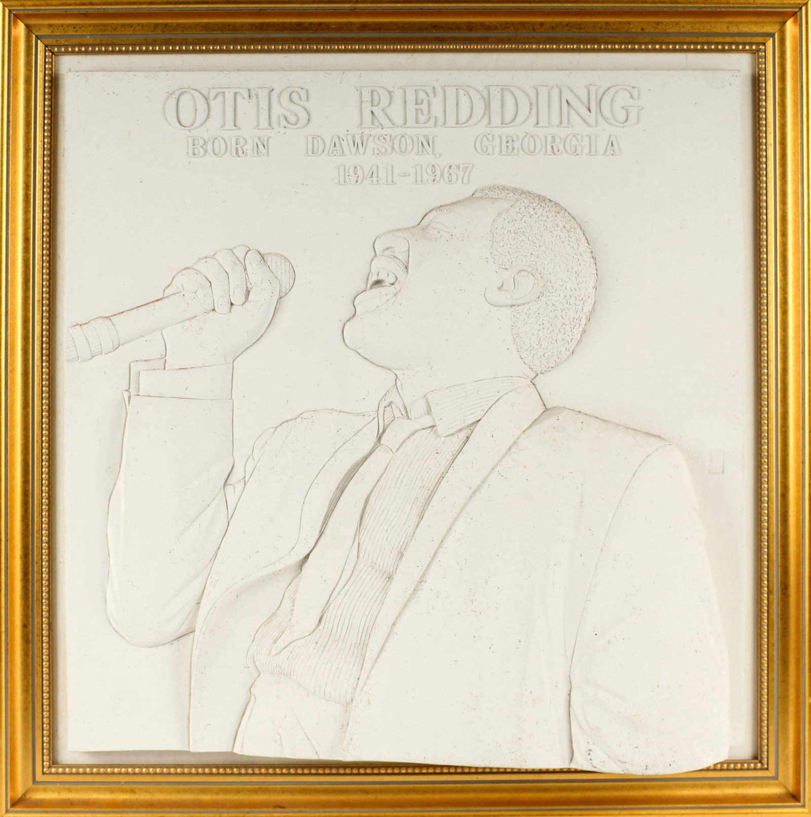 Andrew Wood (British, B. 1950) Otis Redding, Plaster Relief Sculpure (1 of 3)