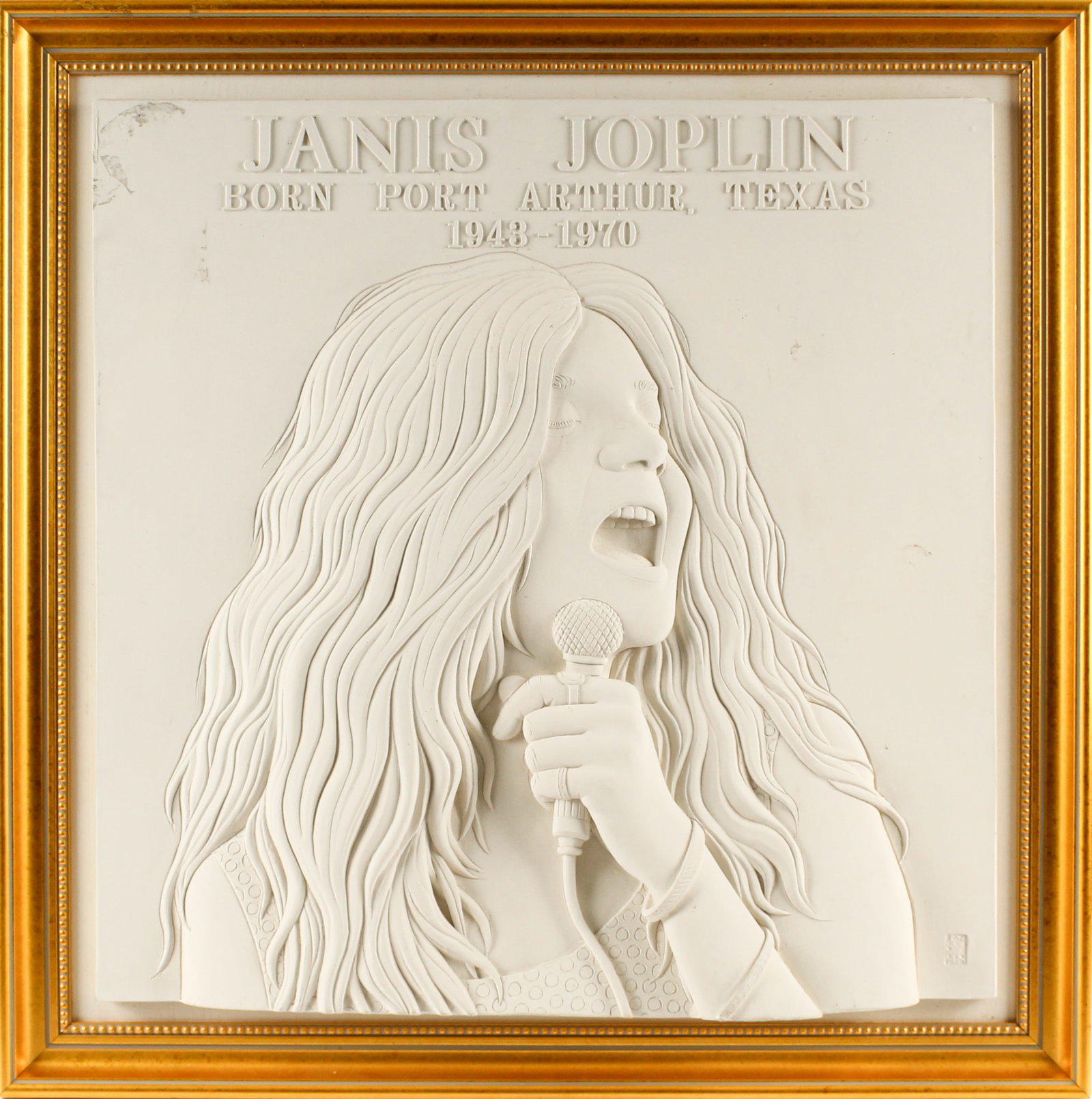 Andrew Wood (British, B. 1950) Janice Jolpin, Plaster Relief Sculpture (1 of 4)